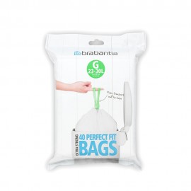 Пакеты мусорные пластиковые PerfectFit Bags в рулоне, 23/30 л, 20 шт , Brabantia