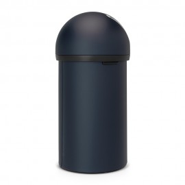 Мусорный бак с нажимной крышкой Push Bin, V 60 л, сталь нержавеющая, цвет черный, Brabantia