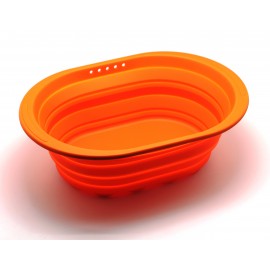 Емкость для духовки, микроволновки, холодильника, L 38 см, W  27 см, силикон жаропрочный пищевой, оранжевый, Atlantis