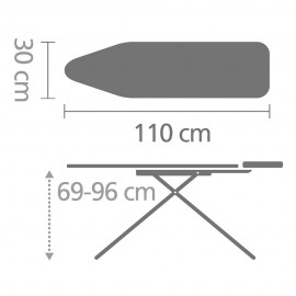 Гладильная доска узкая с держателем для утюга, L 110 см, W 30 см, Brabantia