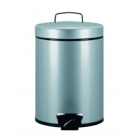 Ведро для мусора с педалью, D 20,5 см, H 28 см, V 5 л, сталь нержавеющая, Brabantia