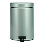 Ведро для мусора с педалью, D 17 см, H 25 см, V 3 л, сталь нержавеющая, Brabantia