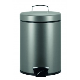Ведро для мусора с педалью, D 20,5 см, H 28 см, V 5 л, сталь нержавеющая, Brabantia
