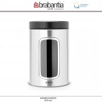 Контейнер CANISTER с окном, 1.4 л, матовая сталь, Brabantia