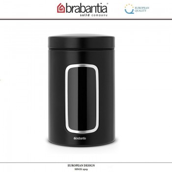 Контейнер CANISTER с окном, 1.4 л, черный, Brabantia