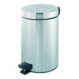 Ведро для мусора с педалью, D 17 см, H 25 см, V 3 л, сталь нержавеющая, Brabantia