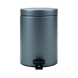 Ведро для мусора с педалью, D 17 см, H 25 см, V 3 л, сталь нержавеющая, Brabantia