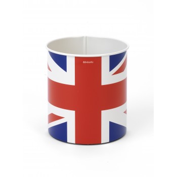 Корзина для бумаг, D 20,7 см, H 27,7 см, V 7 л, сталь нержавеющая, серия Union Jack, Brabantia