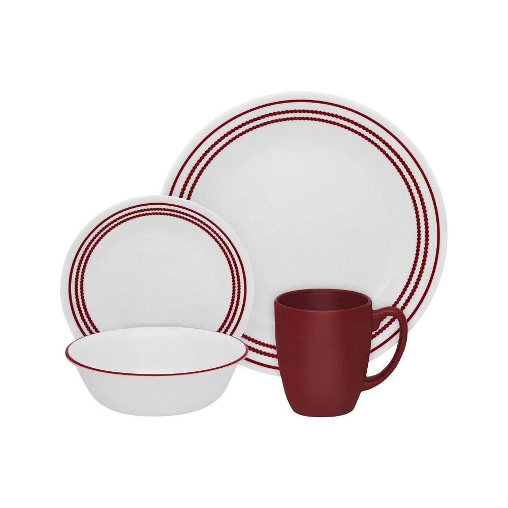 Набор посуды 16 предметов на 4 персоны, серия Ruby Red, Corelle
