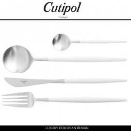 Набор столовых приборов GOA WHITE, 24 предмета на 6 персон, матовая сталь 18/10, белый, Cutipol