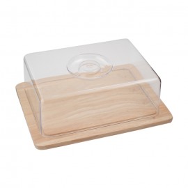 Блюдо прямоугольное  с крышкой,  L 25 см, W 19,5 см, светлое дерево, HANS and GRETCHEN