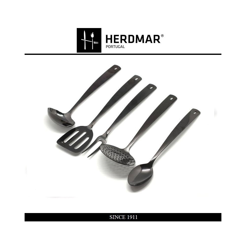 Набор кухонных инструментов PERUGIA BLACK н-р кухонный 5 предметов , Herdmar