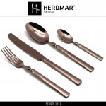 Набор столовых приборов 1911, 24 предмета на 6 персон, коричневый, сталь 18/10, Herdmar
