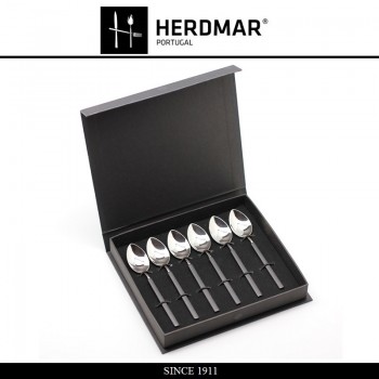 Набор чайных ложек VINTAGE EPT BLACK, 6 шт, черный, Herdmar