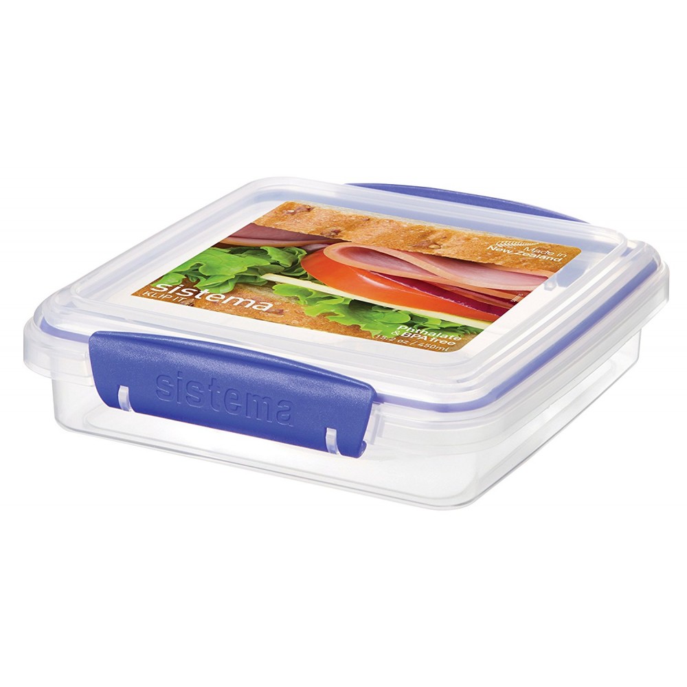 Контейнер для сандвичей, 450 мл, эко-пластик пищевой, серия Klip IT, SISTEMA