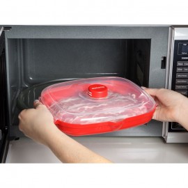 Контейнер для приготовления бекона Microwave, Пластик, V 950 мл, L 28,2 см, W 22,1 см, H 7 см, Sistema