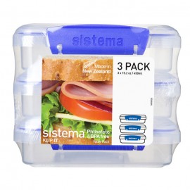 Набор контейнеров для сэндвичей 3 шт. Klip it Packs, V 450 мл л, Пластик, V 450 мл, L 15,5 см, W 15 см, H 12,4 см, Sistema