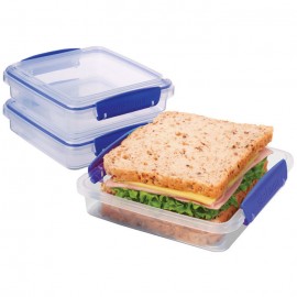Набор контейнеров для сэндвичей 3 шт. Klip it Packs, V 450 мл л, Пластик, V 450 мл, L 15,5 см, W 15 см, H 12,4 см, Sistema