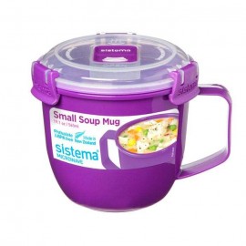 Кружка суповая Microwave, Пластик, V 565 мл, L 13,4 см, W 11 см, H 10,7 см, Sistema