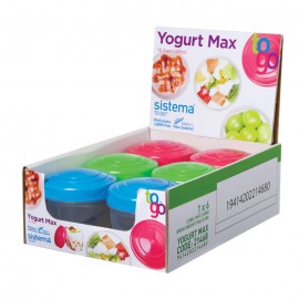 Контейнер для йогурта  To-go, Пластик, V 300 мл, L 8,5 см, W 8.5 см, H 7,5 см, Sistema