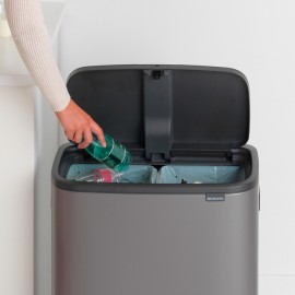 Мусорный бак Touch Bin Bo, V 2 x 30 л, L 31,2 см, W 54,5 см, H 65,6 см, Brabantia