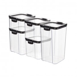 Набор квадратных контейнеров из тритана 5 шт. Ultra, Пластик, L 30,7 см, W 10,6 см, H 19 см, Sistema