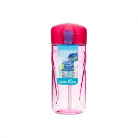 Бутылка для воды из тритана с трубочкой Hydrate, Пластик, V 520 мл, L 7,2 см, W 7,9 см, H 20 см, Sistema