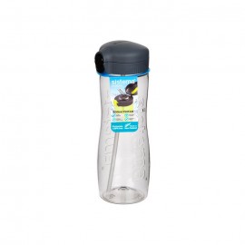 Бутылка для воды из тритана с трубочкой Hydrate, Пластик, V 800 мл, L 8 см, W 8,2 см, H 23,6 см, Sistema