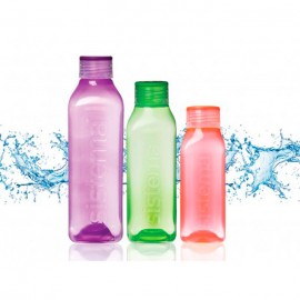 Бутылка квадратная Hydrate, V 1 л, Пластик, L 7,5 см, W 25 см, H 7,5 см, Sistema