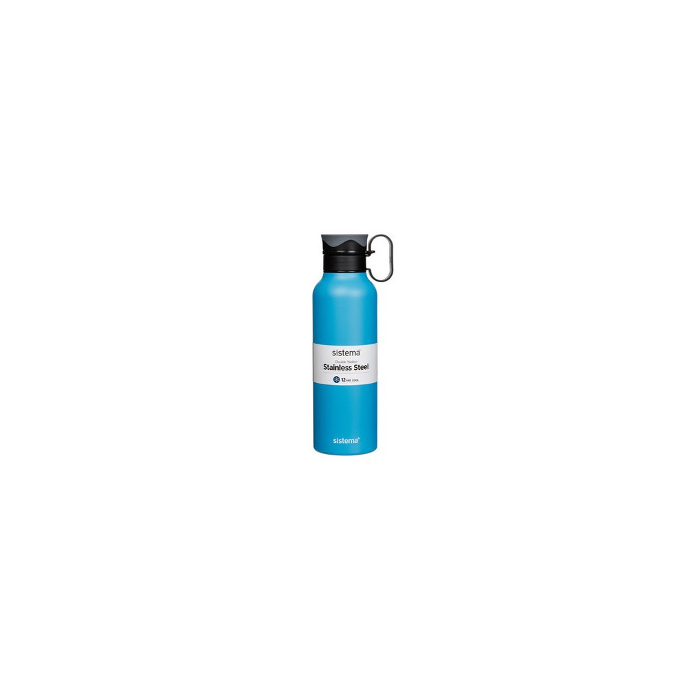 Стальная бутылка с петелькой Hydrate, Металл, V 600 мл, L 7,4 см, W 7,4 см, H 24,6 см, Sistema