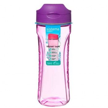 Бутылка для воды из тритана Hydrate, Пластик, V 600 мл, L 7,2 см, W 9,5 см, H 21 см, Sistema