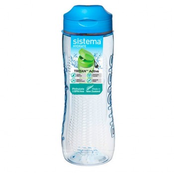 Бутылка для воды тритан Hydrate, Пластик, V 800 мл, L 7,5 см, W 23,5 см, H 7,5 см, Sistema