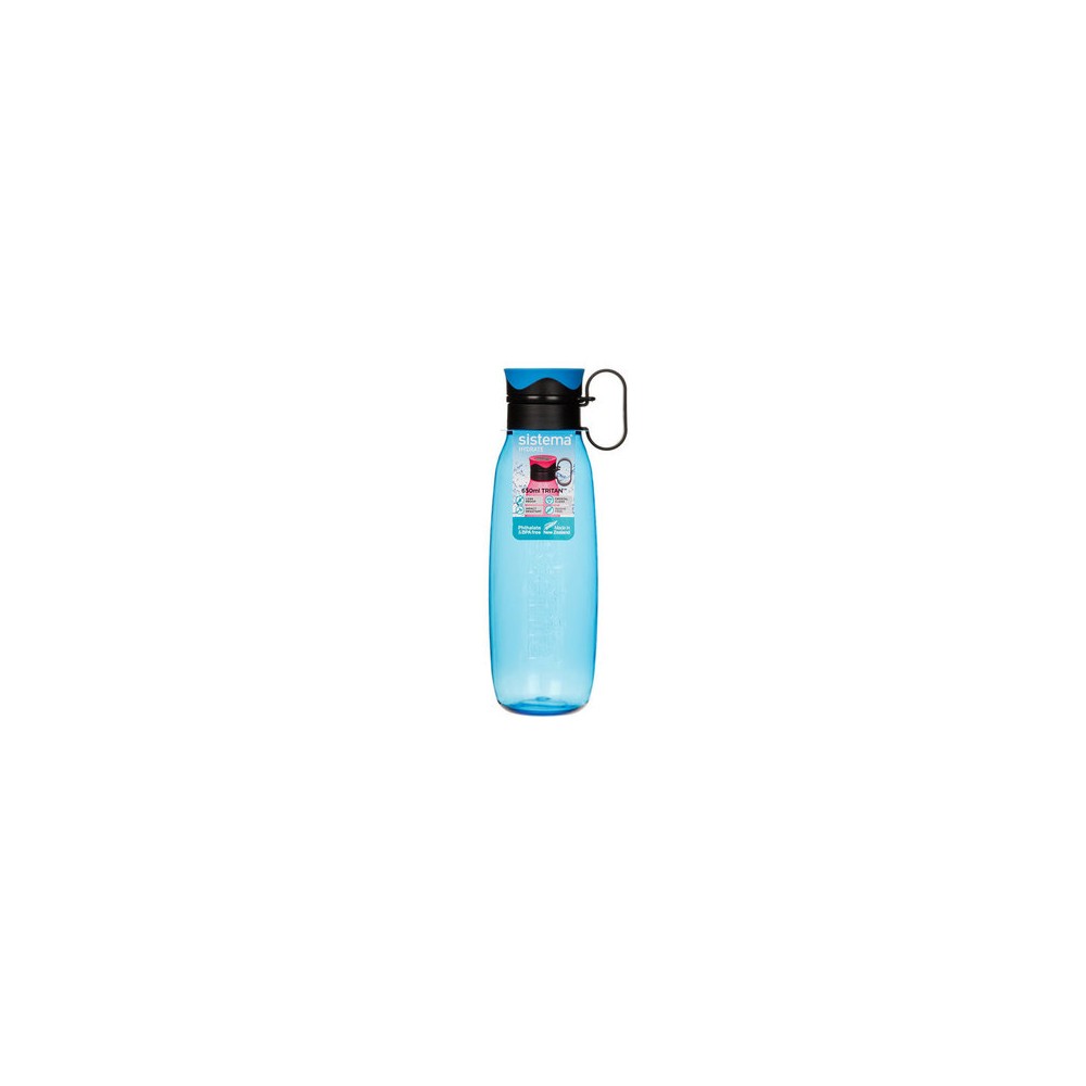 Бутылка для воды из тритана с петелькой Hydrate, Пластик, V 650 мл, L 7,3 см, W 9,4 см, H 22,7 см, Sistema