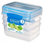 Набор контейнеров 3 шт. Fresh Packs, V 1 л, Пластик, L 11,7 см, W 17,5 см, H 16 см, Sistema