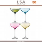 Набор бокалов Polka для коктейлей, ручная работа, 4 шт по 235 мл, цвет мультиколор, LSA