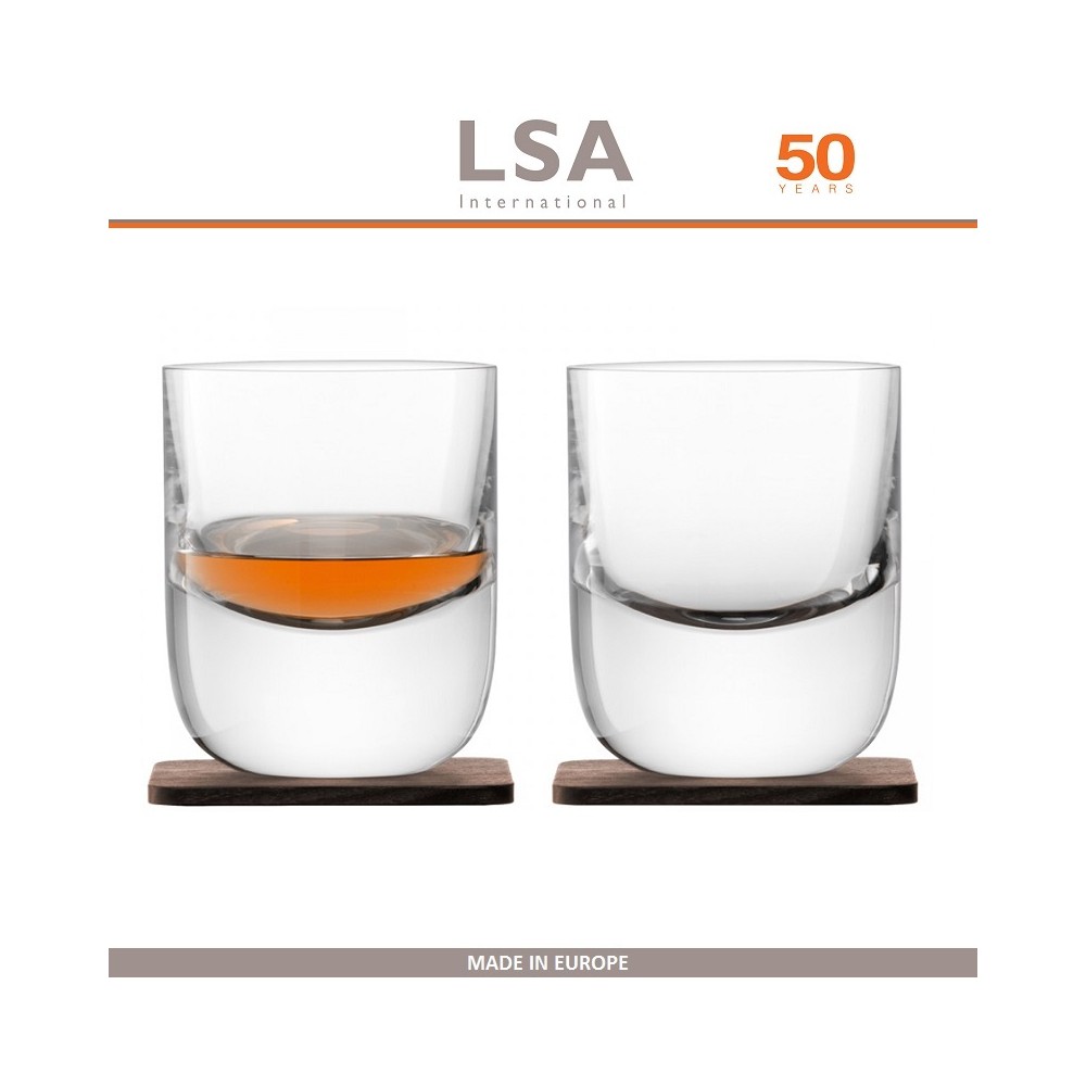 Набор стаканов Renfrew Whisky ручной выдувки на подставках, 2 по 250 мл, LSA