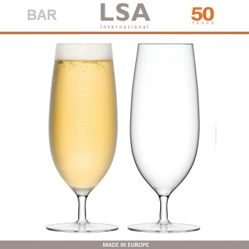 Бокалы Bar для пива, ручная выдувка, 2 шт по 450 мл, LSA