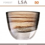 Ваза Forest зебрано прозрачный, ручная выдувка, H 22 см, LSA