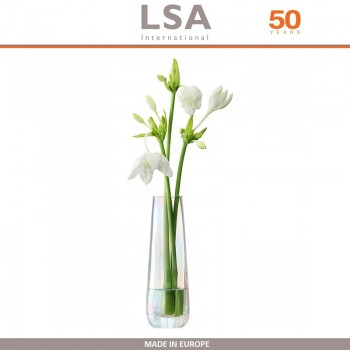 Ваза Pearl, ручная работа, 20 см, цвет перламутр, LSA