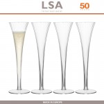 Набор бокалов AURELIA для шампанского, ручная работа, 4 шт по 200 мл, LSA