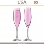 Бокалы Sorbet для шампанского, ручная выдувка, 2 шт по 225 мл, цвет розовый, LSA