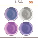 Десертные тарелки Polka, ручная работа, 4 шт, цвет металлик микс, LSA