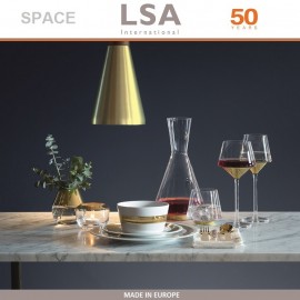 Бокалы SPACE Gold шампанское-блюдце, 2 шт, 240 мл, ручная выдувка, LSA