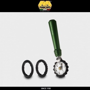 Rotellina нож для теста, 3 насадки, цвет зеленый, Marcato