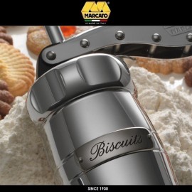 Шприц Biscotto для печенья, 20 насадок, цвет серебро, Marcato