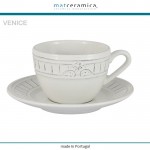 Пара чайная (кофейная) Venice белый кремовый, 200 мл, Matceramica