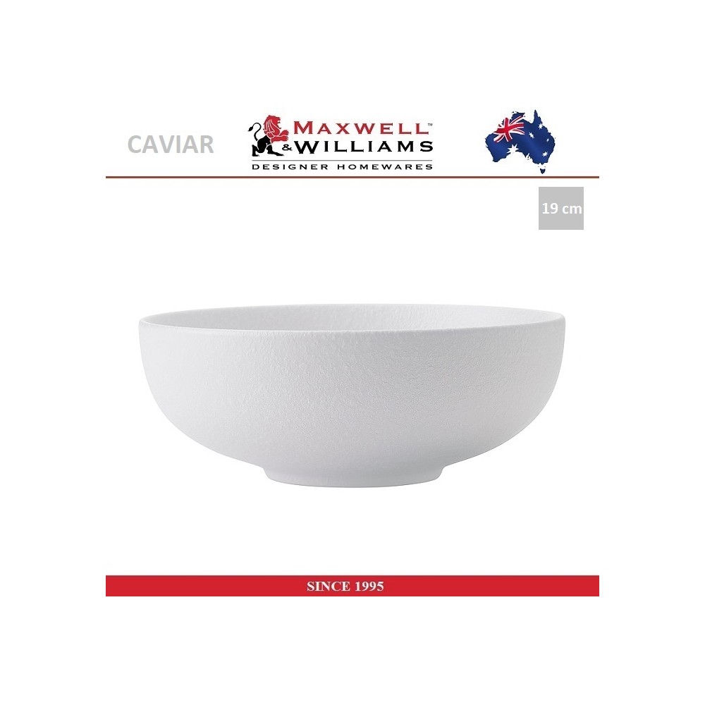 Миска-салатник Caviar белый, D 19 см, Maxwell & Williams
