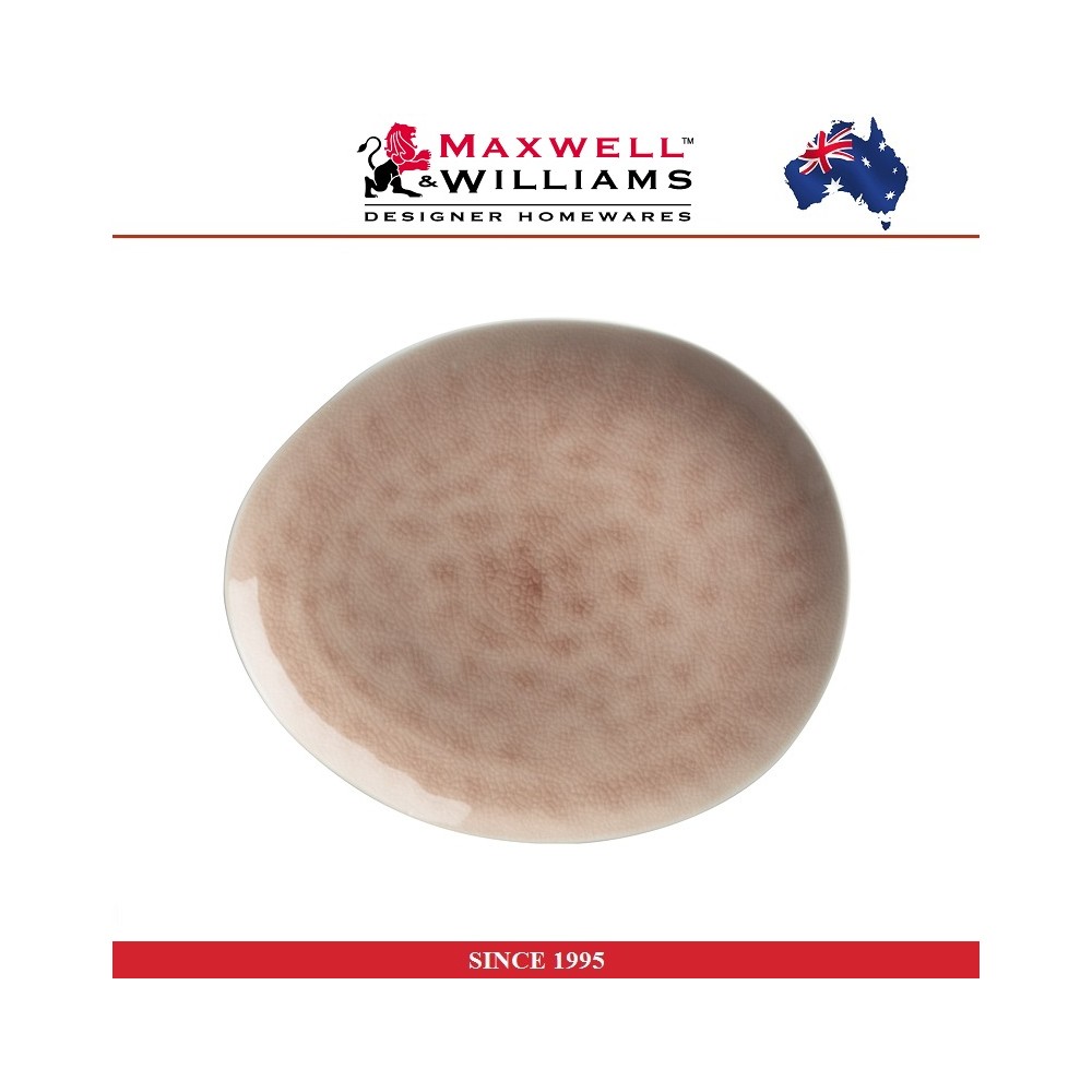 Мелкая овальная тарелка Artisan, 27 х 23 см, цвет розовый, керамика, Maxwell & Williams