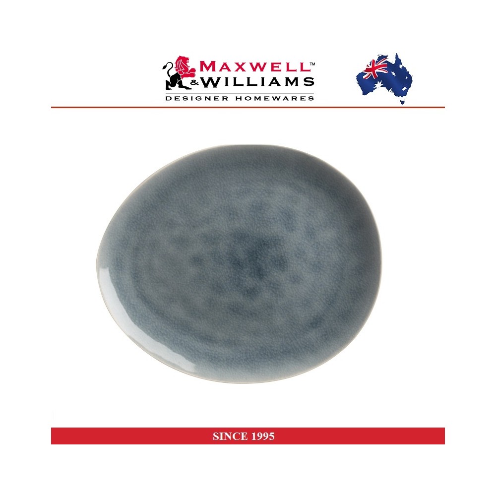 Мелкая овальная тарелка Artisan, 27 х 23 см, цвет голубой, керамика, Maxwell & Williams