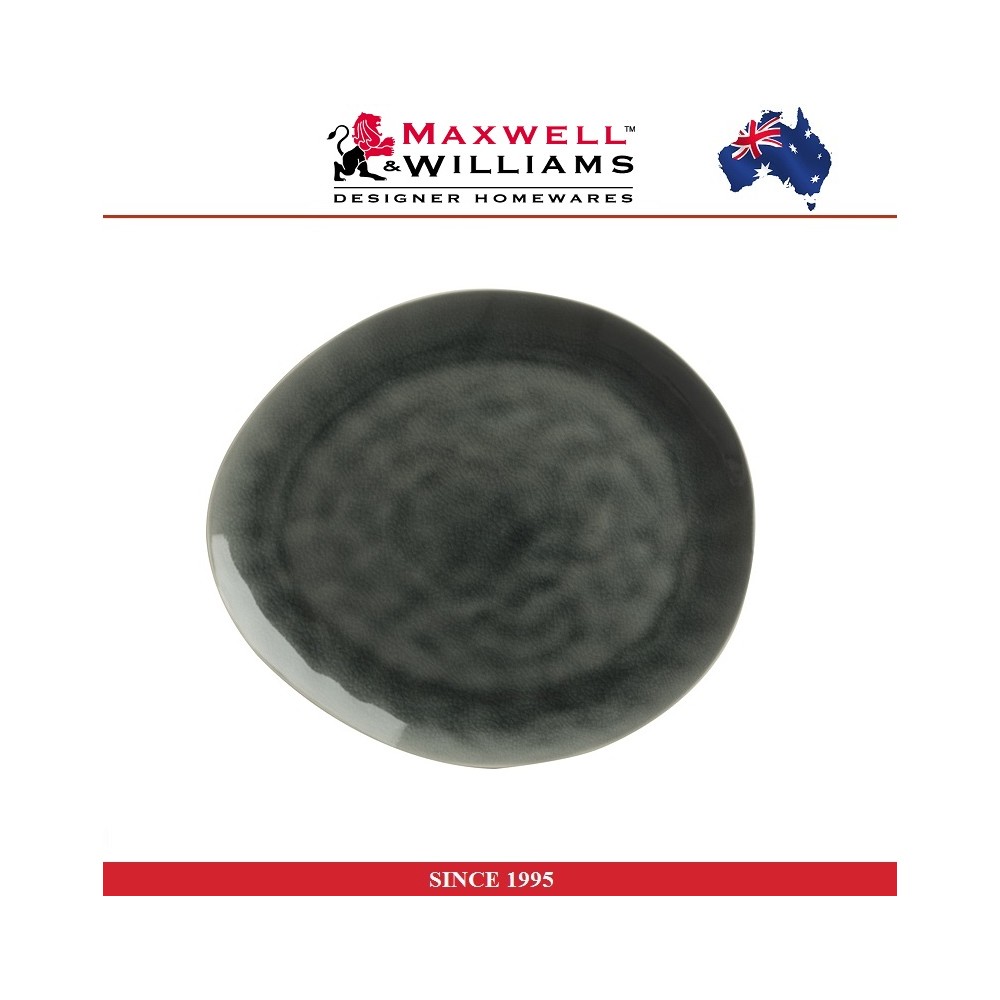 Мелкая овальная тарелка Artisan, 27 х 23 см, цвет серый, керамика, Maxwell & Williams